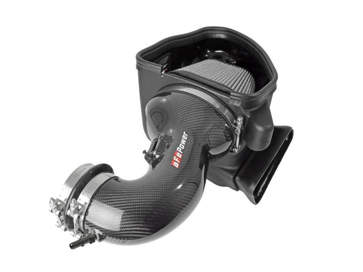 aFe 17-12 Chevrolet Camaro ZL1 (6.2L-V8) Track Series Carbon Fiber CAI System w/ Pro-DRY S Filters - Bull Strap