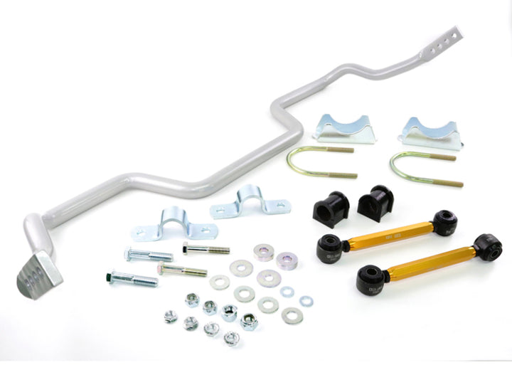 Whiteline 05+ Ford Mustang Coupe 8 cyl (Inc Shelby GT / GT500) Rear 27mm Heavy Duty Adj Swaybar - Bull Strap