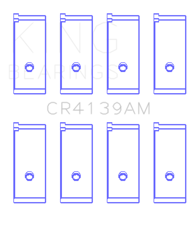 King Honda 91CI/1.5L D15A2/D15A3/D15B1/D15B2/D15B7/D15B8/D15Z1 Rod Bearing Set - Size STD - Bull Strap