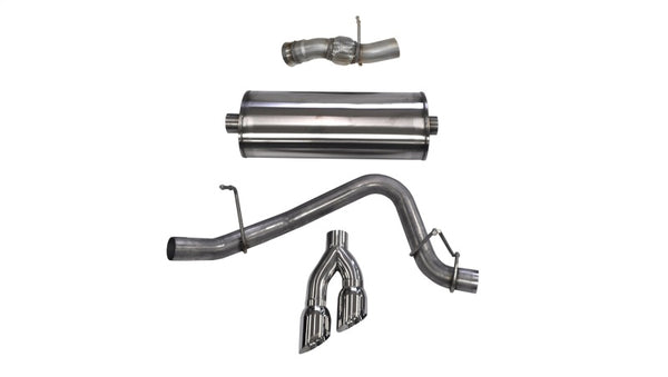 Corsa 2015-2020 GMC Yukon Denali 6.2L V8 Single Side Exit Cat-Back Exhaust w/ Polished Tips - Bull Strap