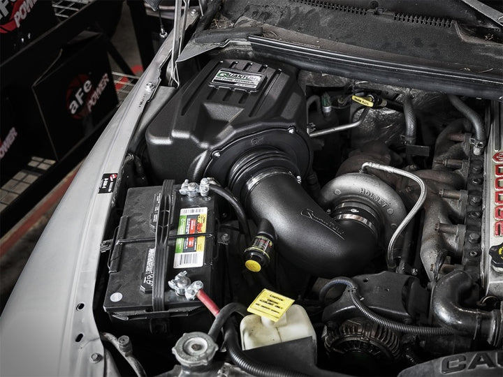 aFe Quantum Pro 5R Cold Air Intake System 94-02 Dodge Cummins L6-5.9L - Oiled - Bull Strap