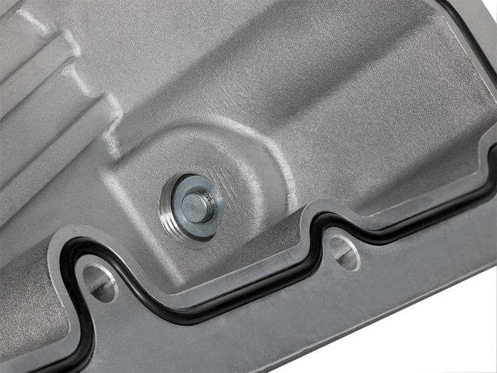 AFE Pro Series Engine Oil Pan Black w/Machined Fins; 11-16 Ford Powerstroke V8-6.7L (td) - Bull Strap