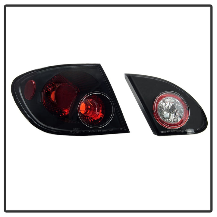 Spyder Toyota Corolla 03-08 Euro Style Tail Lights Black ALT-YD-TC03-BK - Bull Strap