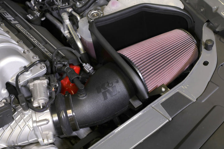 K&N 2018 Dodge Challenger Demon V8-6.2L F/I AirCharger Performance Intake - Bull Strap