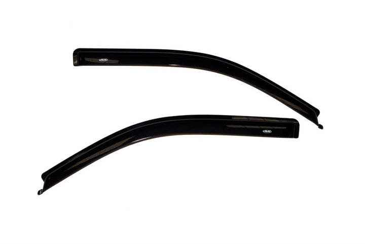 AVS 09-14 Ford F-150 Standard Cab Ventvisor Outside Mount Window Deflectors 2pc - Smoke - Bull Strap