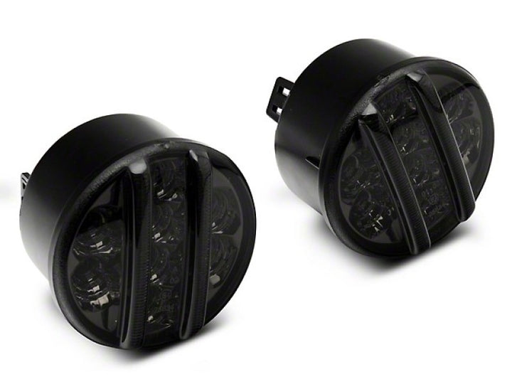 Raxiom 07-18 Jeep Wrangler JK Axial Series LED Front Turn Signals (Smoked) - Bull Strap