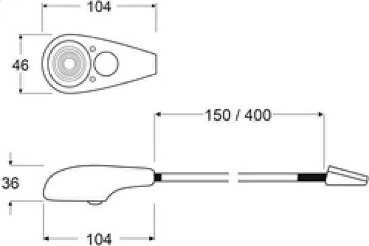 Hella Interiorlamp 400 Bic Md931V Black 2Ja - Bull Strap