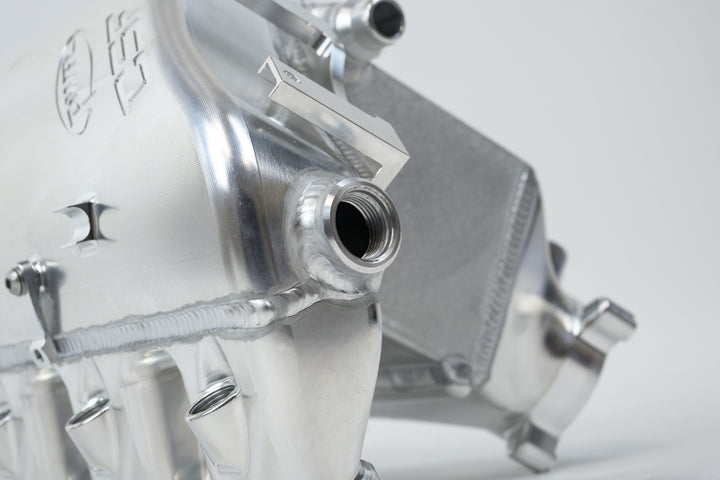 CSF BMW M2/M3/M4 S58 Comp & Non-Comp (G8X) Charge-Air Cooler Manifold - Raw Billet - Bull Strap