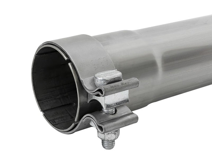 aFe MACH Force-Xp 304 SS Resonator Delete 3in Inlet/Outlet x 3in Dia x 16in L - Bull Strap