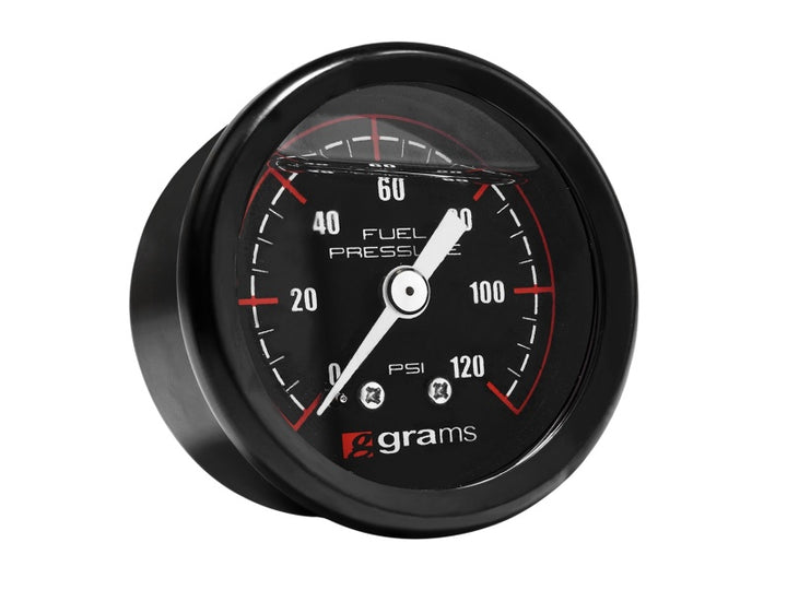 Grams Performance 0-120 PSI Fuel Pressure Gauge - Bull Strap