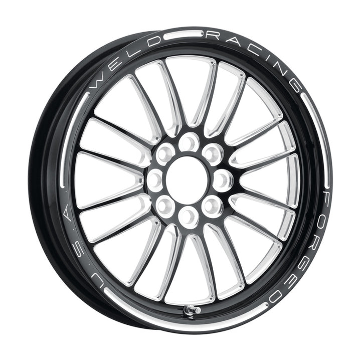 Weld Tuner Import 15x3.5 / 4x100mm BP / 2.25in. BS 1-Piece Black Wheel - Bull Strap