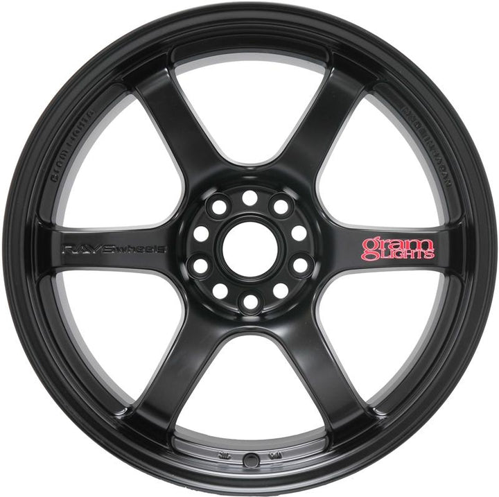 Gram Lights 57DR 17x9.0 +12 5x114.3 Semi Gloss Black Wheel - Bull Strap