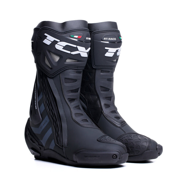 TCX RT-Race Boot Black/Dark-Grey Size - 46 - Bull Strap