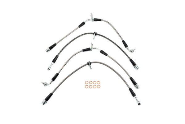 AMS Performance 2022+ Subaru WRX Stainless Steel Brake Lines - Bull Strap