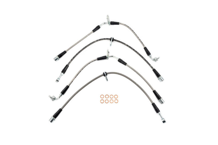 AMS Performance 2022+ Subaru WRX Stainless Steel Brake Lines - Bull Strap