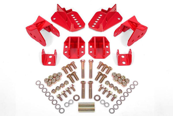 BMR 64-72 GM A-Body Rear Coilover Conversion Kit - Red - Bull Strap