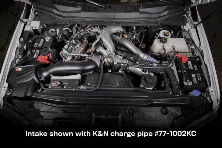 K&N 63 Series AirCharger Performance Intake 20-21 Ford F250 V8-6.7L DSL - Bull Strap