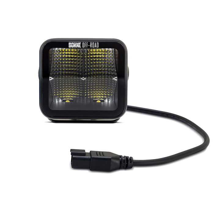Borne Off-Road Light Pods (Kit of 2) 3x3 Flood - Bull Strap