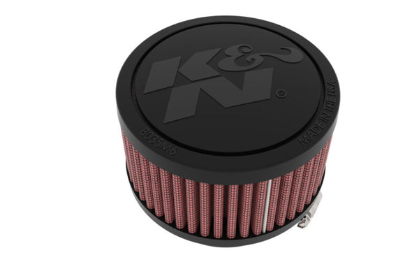 K&N Universal Clamp-On Air Filter 2.25in Flange ID 3.5in OD 2in Height - Bull Strap
