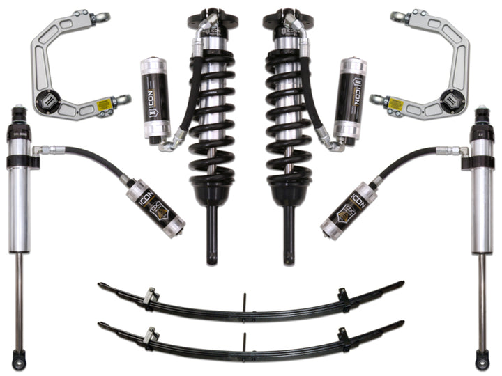 ICON 05-15 Toyota Tacoma 0-3.5in/2016+ Toyota Tacoma 0-2.75in Stg 6 Suspension System w/Billet Uca - Bull Strap