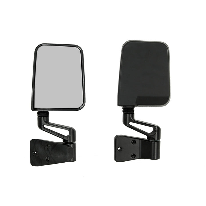 Rugged Ridge 87-02 Jeep YJ/TJ Black Door Mirror Kit - Bull Strap