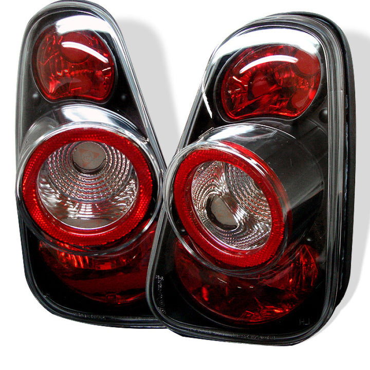 Spyder Mini Cooper 02-06/Cooper Convertibles 05-08 Euro Style Tail Lights Black ALT-YD-MC02-BK - Bull Strap