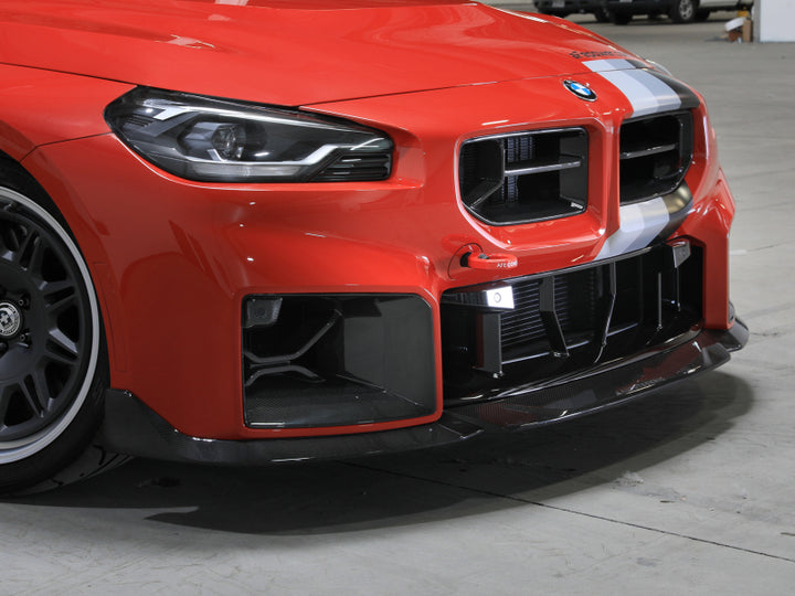 aFe 23-25 BMW M2 (G87) CONTROL Front / Rear Tow Hook - Red - Bull Strap