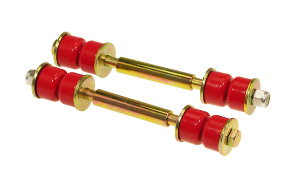 Prothane Universal End Link Set - 4 1/2in Mounting Length - Red - Bull Strap