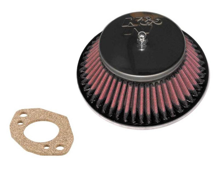 K&N Custom Racing Assembly - Round Tapered - Red 1.375in Neck Flange - 2.25in Over Height - Bull Strap