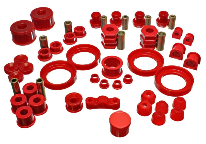 Energy Suspension 99-00 Honda Civic Si Red Hyper-Flex Master Bushing Set - Bull Strap