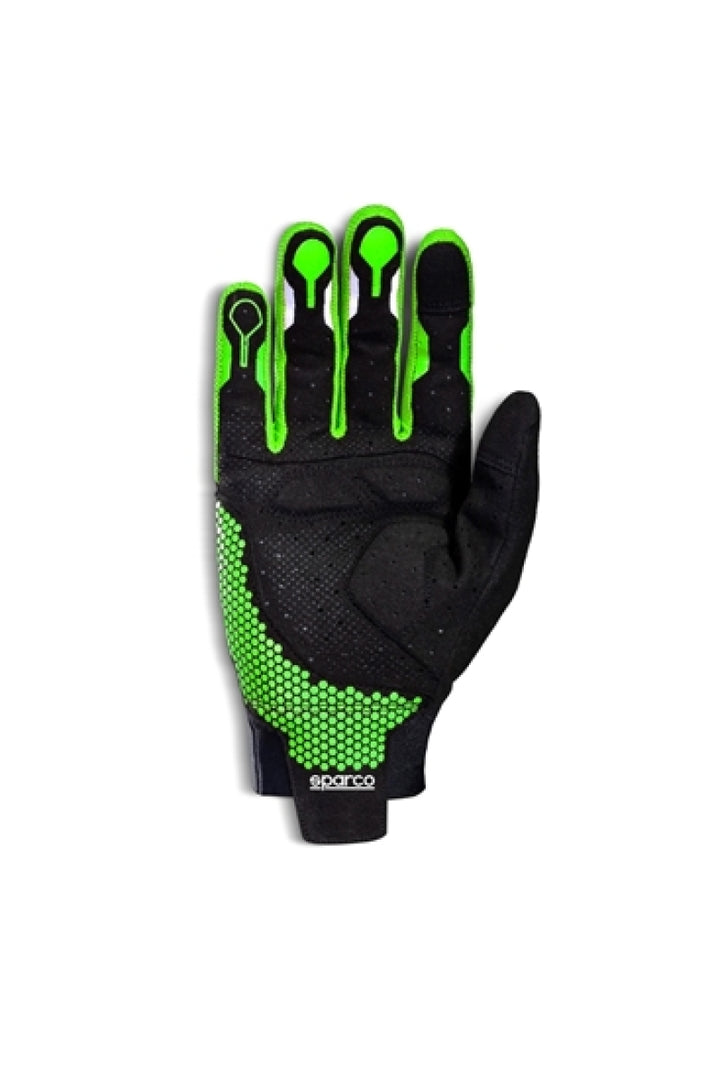 Sparco Gloves Hypergrip+ 10 Black/Green - Bull Strap