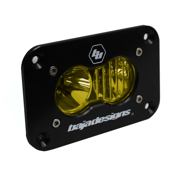 Baja Designs S2 Driving/Combo Flush Mount LED - Amber - Bull Strap