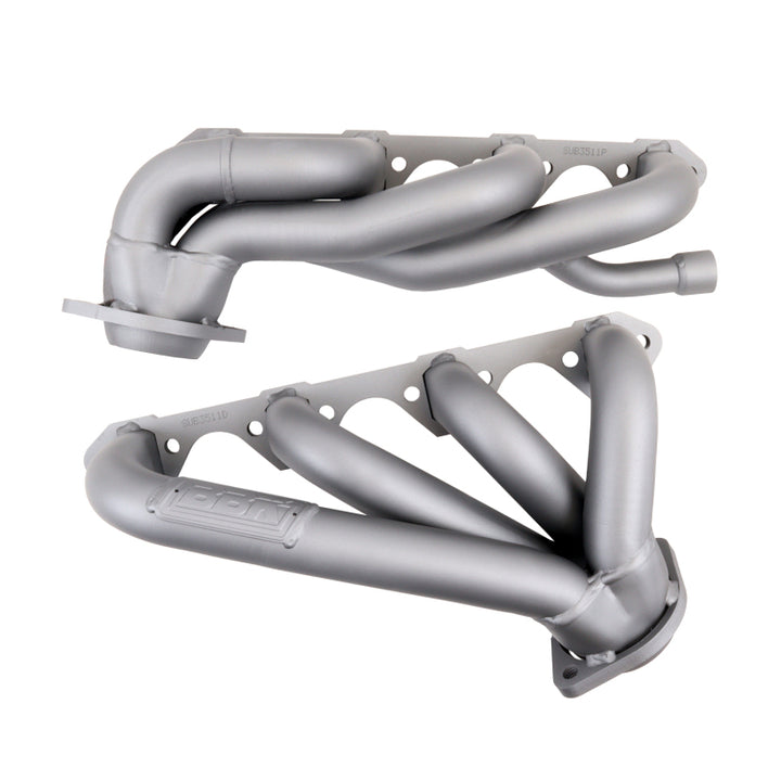 BBK 87-95 Ford F150 Truck 5.8 351 Shorty Unequal Length Exhaust Headers - 1-5/8 Titanium Ceramic - Bull Strap