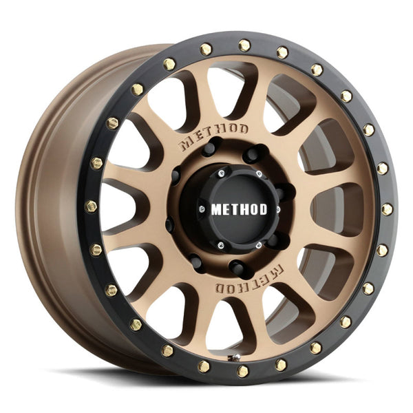 Method MR305 NV HD 18x9 +18mm Offset 8x6.5 130.81mm CB Method Bronze/Black Street Loc Wheel - Bull Strap