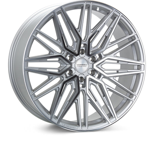 Vossen HF6-5 22x9.5 / 6x135 / ET20 / Deep Face / 87.1 - Silver Polished Wheel - Bull Strap