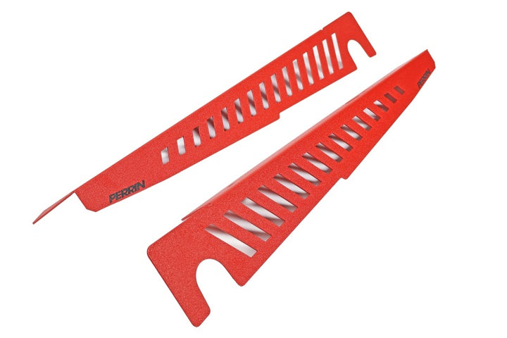PERRIN 22-25 Subaru WRX Fender Shroud Set - Red - Bull Strap