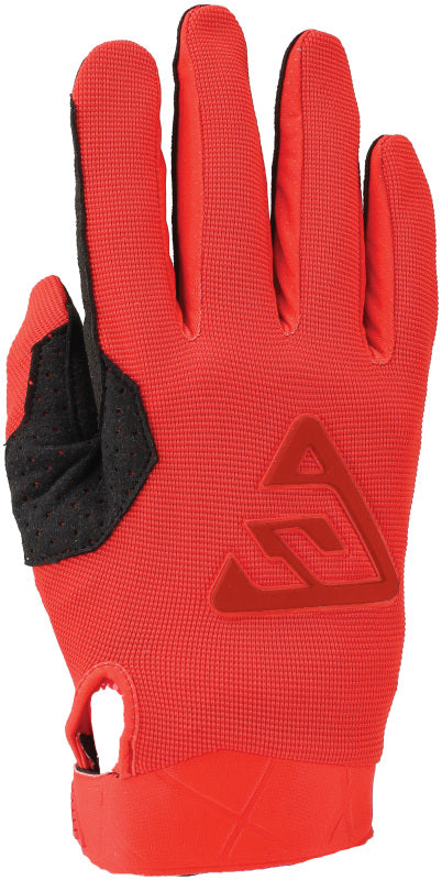 Answer 25 Peak Gloves Black/Red - Large - Bull Strap
