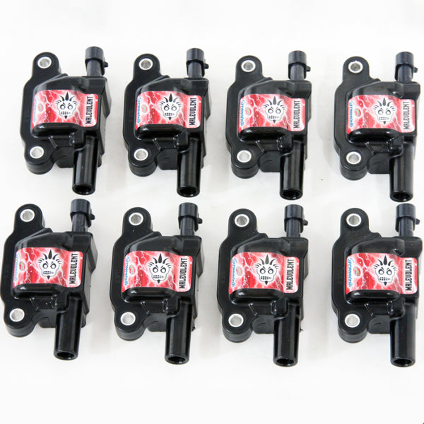 Granatelli 14-23 GM LT Malevolent Coil Packs - Black (Set of 8 ) - Bull Strap