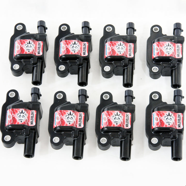 Granatelli 14-23 GM LT Malevolent Coil Packs - Black (Set of 8 ) - Bull Strap