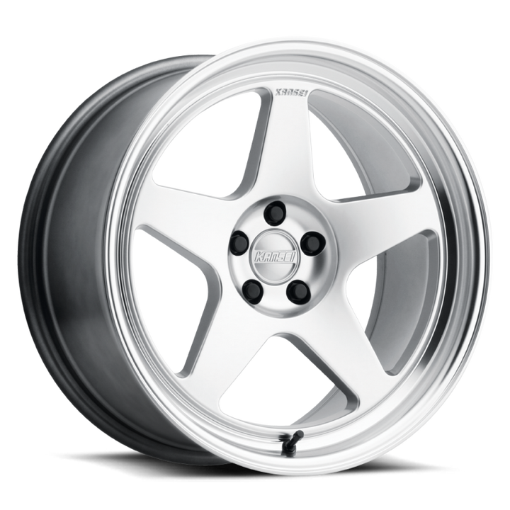 Kansei K12H Knp 18x8.5in / 5x114 BP / 35mm Offset / 73.1mm Bore - Hyper Silver Wheel - Bull Strap