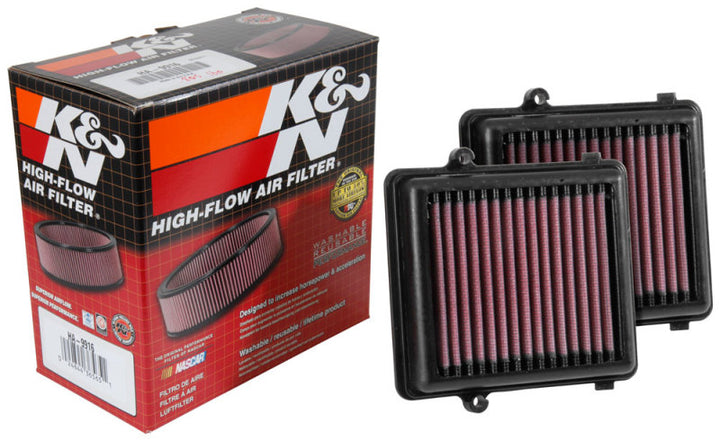 K&N 16-17 Honda CRF1000L Africa Twin 998 Replacement Drop In Air Filter (2 Per Box) - Bull Strap