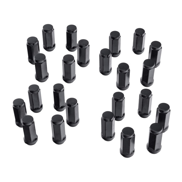 Rugged Ridge Wheel Lock Nut Set 24 Black M14-1.5 - Bull Strap