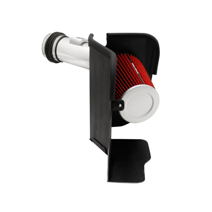 Spectre 03-07 Ford SD V8-6.7L DSL Air Intake Kit - Polished w/Red Filter - Bull Strap