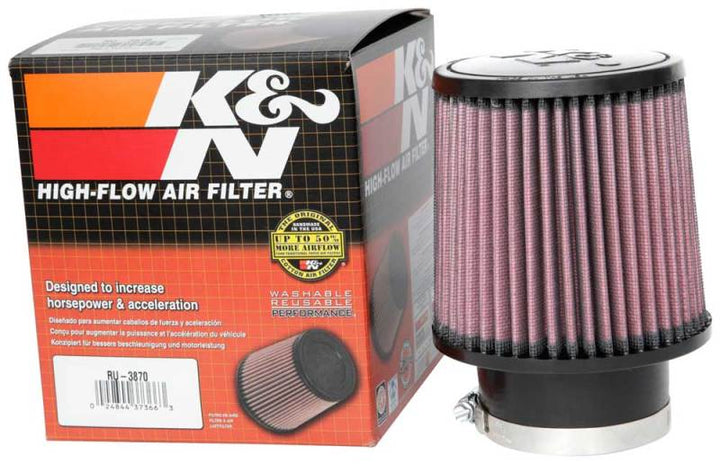 K&N Universal Clamp-On Air Filter 3in FLG / 5in B / 4-1/2in T / 5in H - Bull Strap