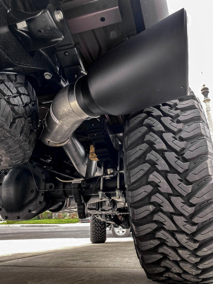 Banks Power 2017 Ford 6.7L 5in Monster Exhaust System - Single Exhaust w/ Black Tip - Bull Strap