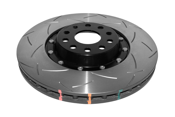 DBA 12-13 Volkswagen Golf R Front 5000 Series Slotted Rotor w/Black Hat - Bull Strap
