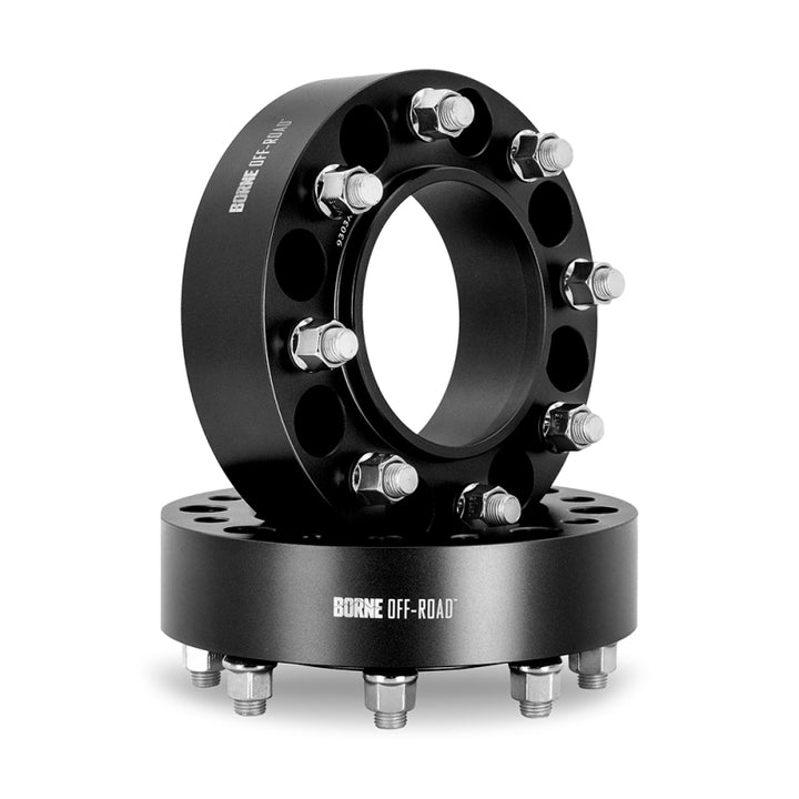 Borne Off-Road Wheel Spacers - 6x139.7 - 78.1 - 50mm - M14x1.5 - Black - Bull Strap