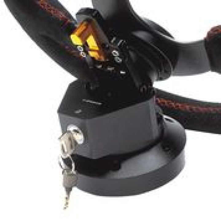 NRG Steering Wheel Quick Tilt System w/Lock - Silver - Bull Strap