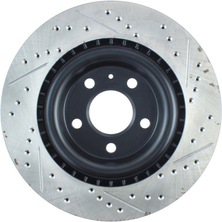 StopTech Slotted & Drilled Sport Brake Rotor - Bull Strap