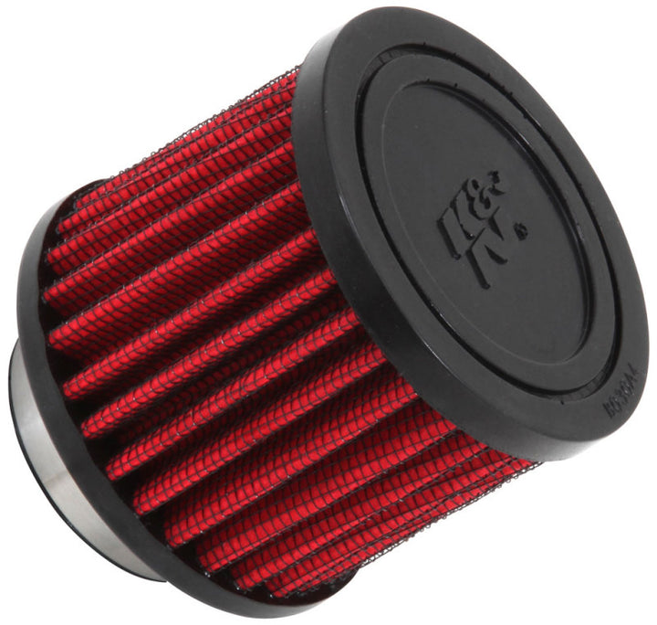 K&N 1.5in Flange ID x 3in OD x 2.5in H Rubber Base Crankcase Vent Filter - Bull Strap